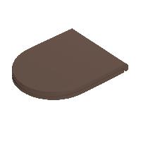 Artceram FILE 2.0 Крышка с сиденьем Flat для унитазов FLV006/007/003,, механизм soft-close, цвет tortora matt/хром