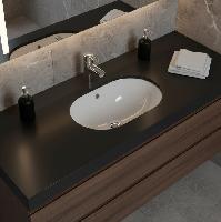 Ideal Standard Connect Раковина 550х380 мм, овальная, встраиваемая снизу без отв. под смес., + крепеж, цвет: белый глянец