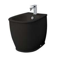 Artceram AZULEY  Биде напольное приставное 36*52см c креплением, с 1 отв под смеситель  цвет черный