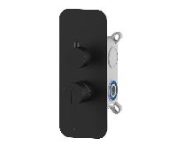 AQG Urban, встраиваемый смеситель для душа на 2 выхода, с дивертером, цвет черный матовый