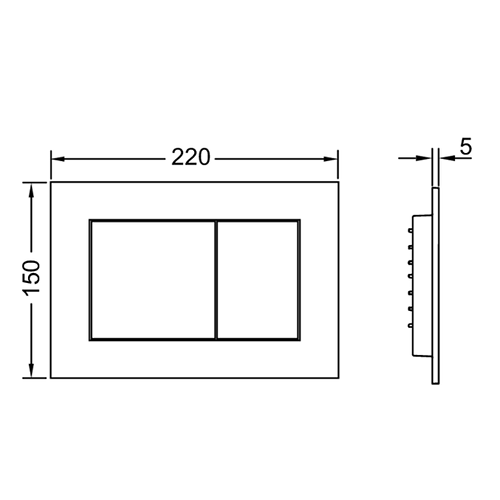TECEnow Панель смыва, цвет: чёрный глянцевый 