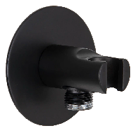 Держатель ручного душа с подключением шланга Remer 337XNO, черный матовый