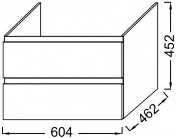 EB2052-J51 Тумба для раковины 60 см, цвет матовый белый 