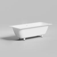 Salini ORLANDA AXIS 180 Встраиваемая ванна на ножках 1800х800х600 мм,   мат-л: S-Sense,  белый глянцевый (без слива-перелива!)