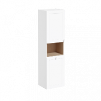 Пенал высокий Root Classic 40 см с корзиной для белья, матовый белый, левосторонний