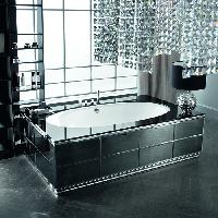 VITAGE milldue edition Ванна 1900х1000 мм., стальная, подача воды из водослива, в комплекте с сифоном и стоком, цвет белый