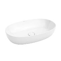 Kerama Marazzi Раковина PLAZA накладная 60*38*13,5см, без отв. под смеситель, без перелива, белая глянцевая