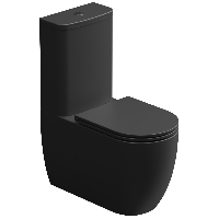 Чаша напольного унитаза биколор GSG Ceramic Design Like LKMBLBI000/003P, White/Black Matt