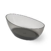 DEA DESIGN Elegant Ванна отдельностоящая 160x80xh55 см, материал: Glasstech прозрачная смола, цвет: Smoky Black R4