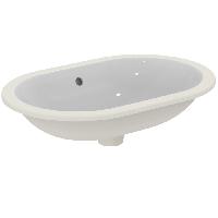 Ideal Standard Connect Раковина 620х410 мм, овальная, встриваемая снизу без отв. под смес., с крепежом, цвет: белый глянец