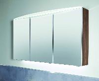 Puris Speed, зеркальный шкаф (3 двери) с LED подсветкой 800 мм, цвет белый высокоглянцевый