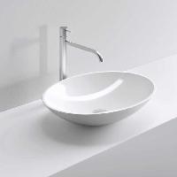 MILLDUE  Раковина  WORLD  накладная из CERAMILUX ,58,5х42х12 см, без отв для смесителя, цвет белый матовый