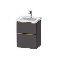 Duravit D-Neo Тумба подвесная 484 x 372 mm, под раковину 742500000,  с выдвижным ящиком и выдвижным отделением, графит матовый
