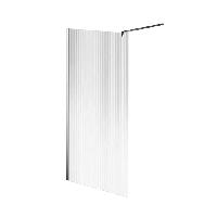 KERAMA MARAZZI Душевая перегородка CRISTALLO с рифленым стеклом, 100х210, хром