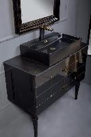 Тумба Piazza 80 черная + золото_Комплект