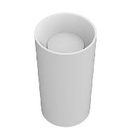 MOMA DIAMOND TOWER Раковина Ø450 мм., отдельностоящая, слив в пол, с донным клапаном, цвет белый матовый