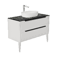 Тумба со столешницей Севилья, Белый мат / Столешница компакт-плита, Куритиба