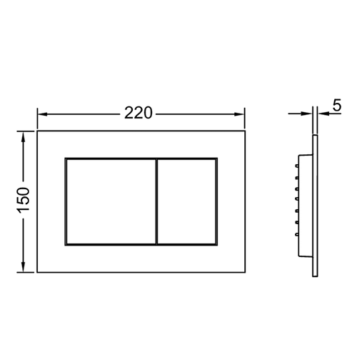 TECEnow Панель смыва, белая глянцевая 