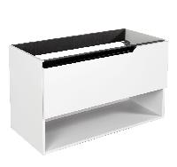 Visobath Eleven, тумба 100 см, 1 ящик и 1 открытая полка, цвет белый матовый лак (B-Ada)