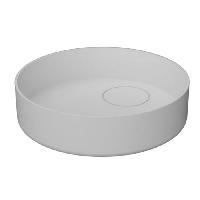MOMA OYSTER Раковина Ø500 мм., для установки на столешницу, с донным клапаном, цвет белый матовый