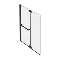 E4931-BL ADEQUATION Экран на ванну с двойной панелью 100х140 см с черными петлями