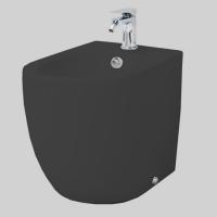 ARTCERAM FILE 2.0 Биде напольное 37х52 см, 1 отверстие, цвет черный матовый/покрытие Saniglaze