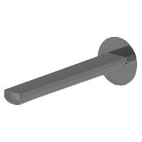 Newform Haka Излив для раковины из стены, длина 229 мм, с подключением на 1/2”, цвет: PVD brushed gun metal