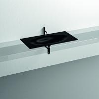 KERASAN SHAPE Раковина 1020х520 мм., встраиваемая, с 1 отверстием для смесителя, цвет черный матовый