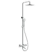 NEMO NM-9012CR Душевая колонна термостатическая, с изливом, с ручным (ABS) и верхним душем (250 мм)