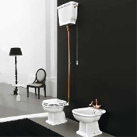 Artceram HERMITAGE Унитаз приставной слив в стену, 36х55, с крепежом в комплекте, цвет белый