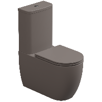 Чаша напольного унитаза биколор GSG Ceramic Design Like LKMBLBI000/029P, White/Tortora Matt