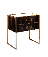 Тумба MONACO 80см  h74см  черная глянец +  золото   под раковину чашу