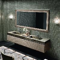 VITAGE milldue edition Four seasons Столешница 216х56хh9.5см c 2-мя интегрированными раковинами PLANS c3отв., мрамор, цвет: bronzo amani-B58