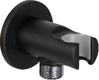 Держатель ручного душа с подключением шланга Remer 337MNO, черный матовый