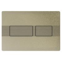 TECEsolid. Панель смыва  с двойной системой смыва для унитаза, цвет никель с текстурой линии