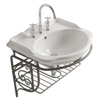 GLOBO Paestum Раковина подвесная 71*58см с 3 отв. под смеситель, с комплектом креплений, цвет: белый