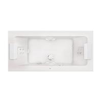 Jacuzzi Sharp Double  Ванна Rainbow&Clean System 190x90x57см, гидромассажная, свободностоящая,  без панелей,без смесителя, цвет: белый/хром