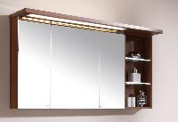 Puris Swing, зеркальный шкаф 1200 мм правый, цвет черный структурный