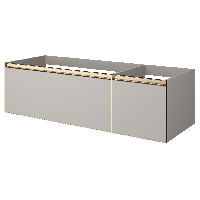 QUATRO 2 140см (100+40) тумба CASHMERE профиль MATT GOLD