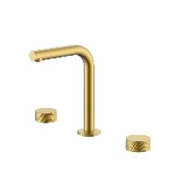 Смеситель на столешницу STICK SPIRALE на 3 отв. Matt Gold