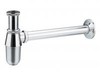 AQG, круглый бутылочный сифон MOD.B 1”1/4 из латуни, цвет хром