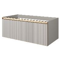 QUATRO 1 100CM  тумба рифл CASHMERE FUGA профиль MATT GOLD