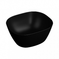 Plural квадратная раковина-чаша высокая, 45 см, цвет матовый черный