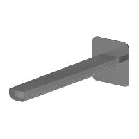 Newform Haka Излив для раковины из стены, длина 229 мм, с подключением на 1/2”, цвет: PVD brushed gun metal