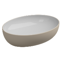 Раковина накладная биколор 55x42 см GSG Ceramic Design Easy EALAVOV55BI000/034, White/Sabbia Matt