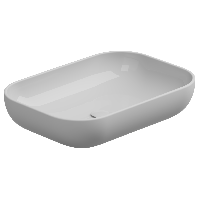 Раковина накладная биколор 60x42 см GSG Ceramic Design Easy EALAVRE60BI000/001, White/White Matt