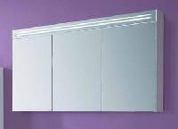 Puris Star Line, зеркальный шкаф (3 двери) с LED подсветкой 900 мм, цвет белый высокоглянцевый