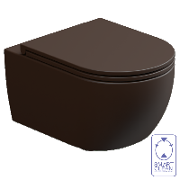 Чаша подвесного унитаза со смывом Smart Clean GSG Ceramic Design Like LKWCSO035, Cacao Matt
