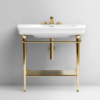 Artceram CIVITAS Металическая структура Quadra 70х40хh80,5см для раковины 90, полка сетка, цвет: золото