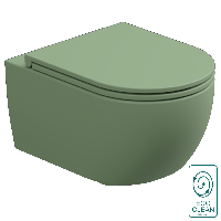 Чаша подвесного унитаза со смывом Eco Clean GSG Ceramic Design Like LKWCSOEC031, Salvia Matt